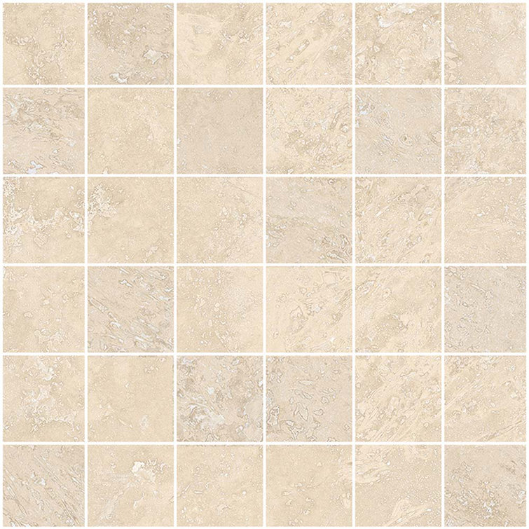 Splendor Beige Porcelain Mosaic Tile Sheet for Kitchen and Bathroom