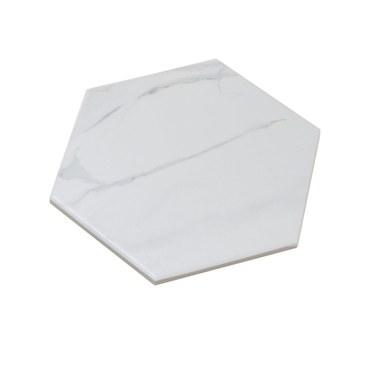 Splendor Matte White Porcelain Hexagon Tile for Wall and Floor