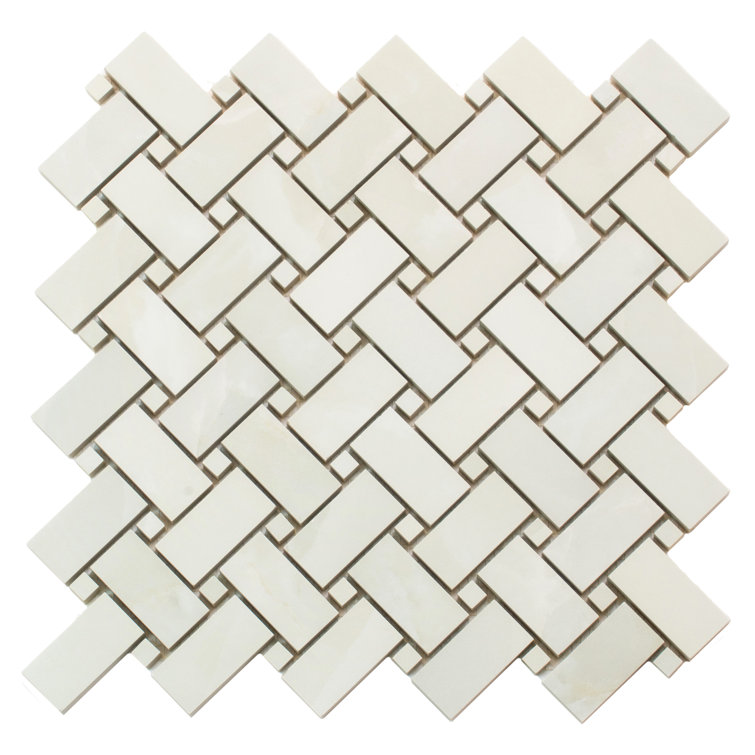 Splendor 11.81'' Matte White Porcelain Mosaic Tile Sheet
