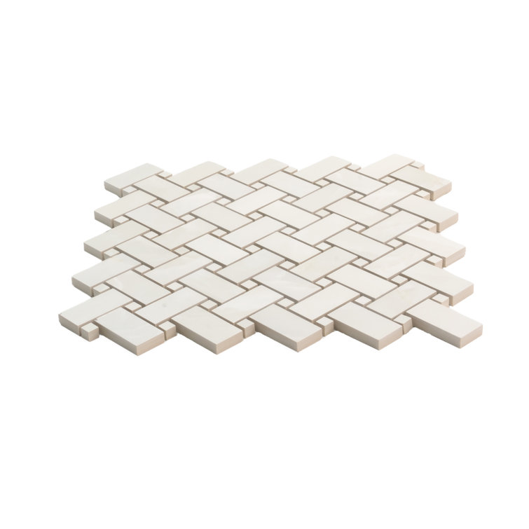 Splendor 11.81'' Matte White Porcelain Mosaic Tile Sheet