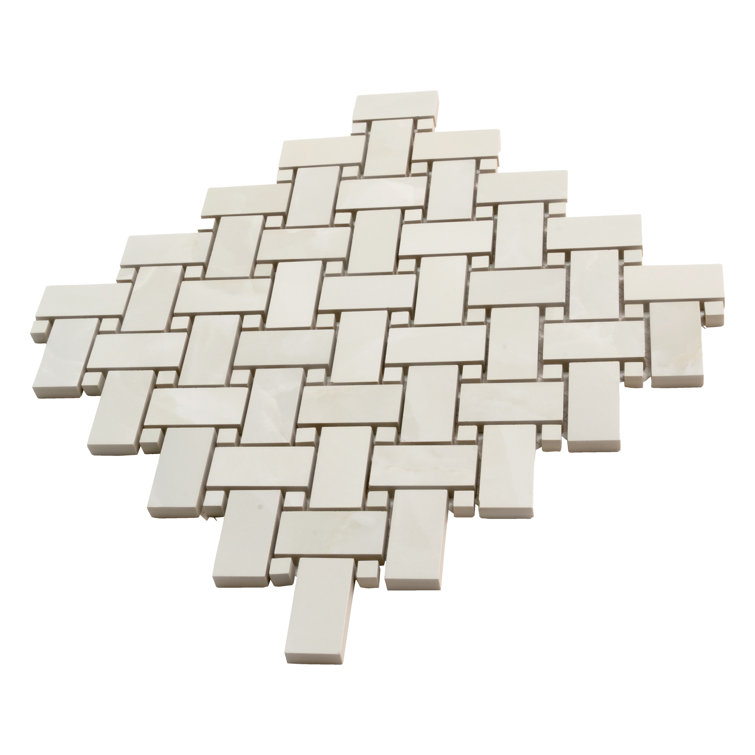 Splendor 11.81'' Matte White Porcelain Mosaic Tile Sheet