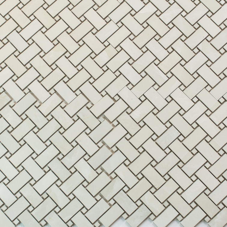 Splendor 11.81'' Matte White Porcelain Mosaic Tile Sheet