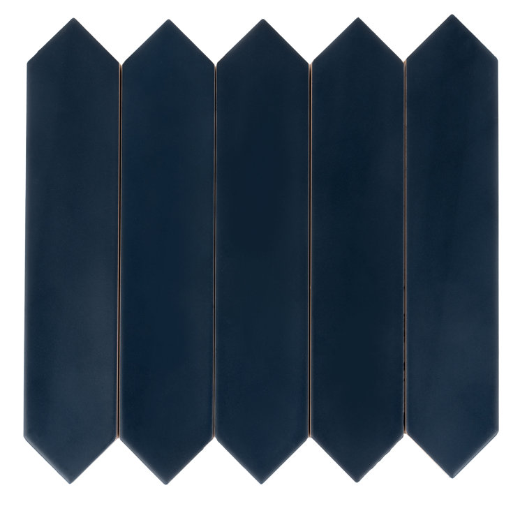 Navy Blue Matte Ceramic Picket Wall and Floor Tile
