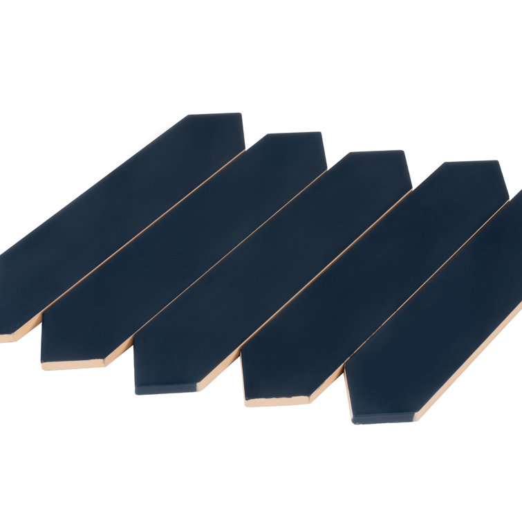 Navy Blue Matte Ceramic Picket Wall and Floor Tile