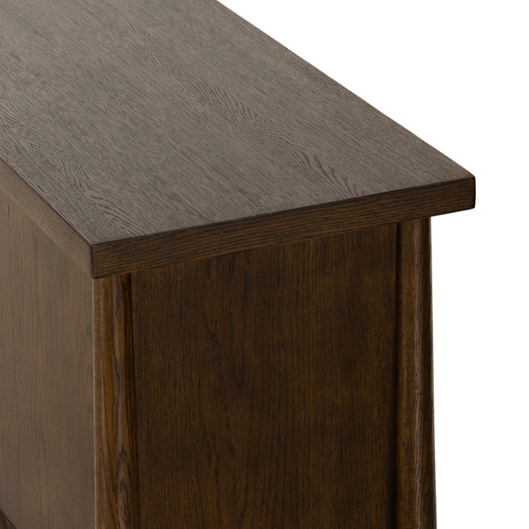 Renaud 72'' Dark Brown Solid Oak Sideboard