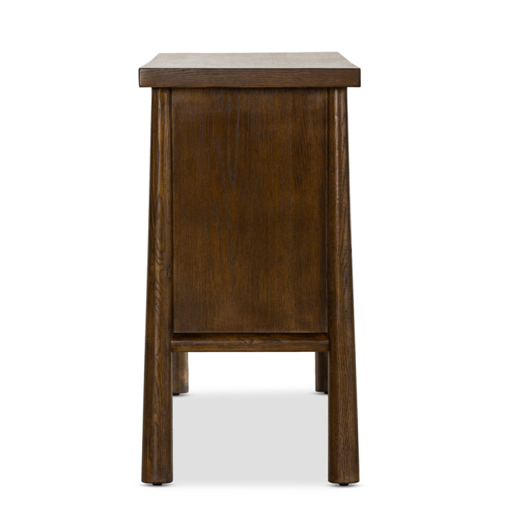 Renaud 72'' Dark Brown Solid Oak Sideboard