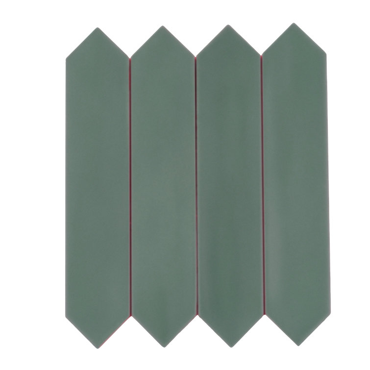 Pine Green Matte Ceramic Picket Tile for Kitchen and Bathroom