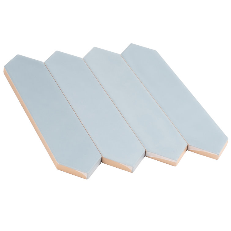 Stone Blue Matte Ceramic Picket Wall and Floor Tile