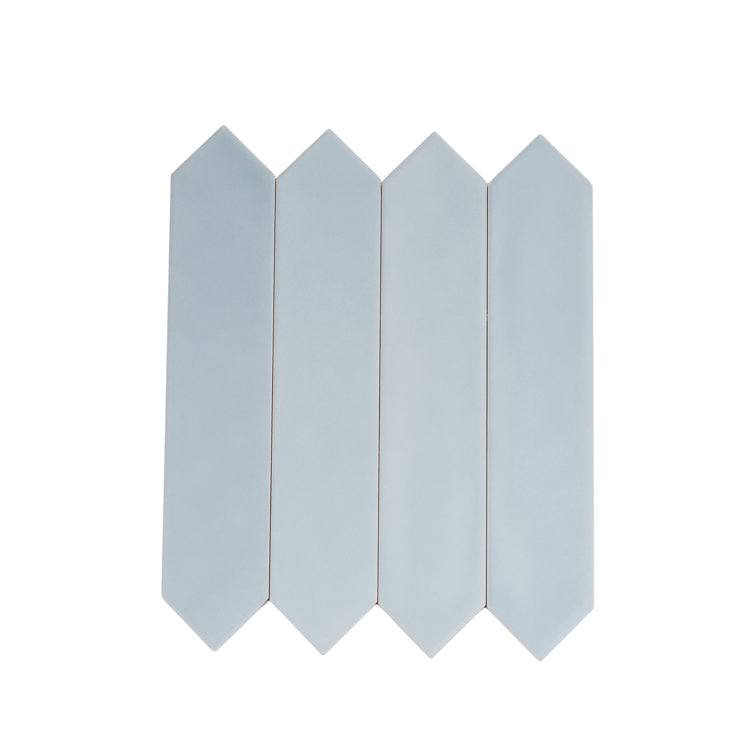 Stone Blue Matte Ceramic Picket Wall and Floor Tile