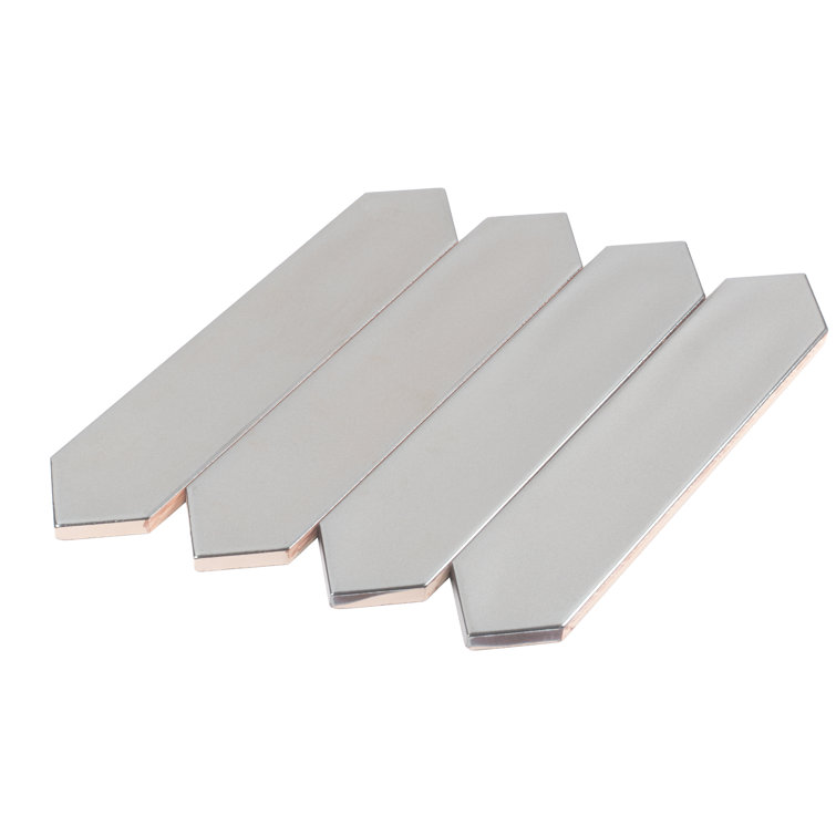 Metallic Silver Glossy Ceramic Picket Wall and Floor Tile