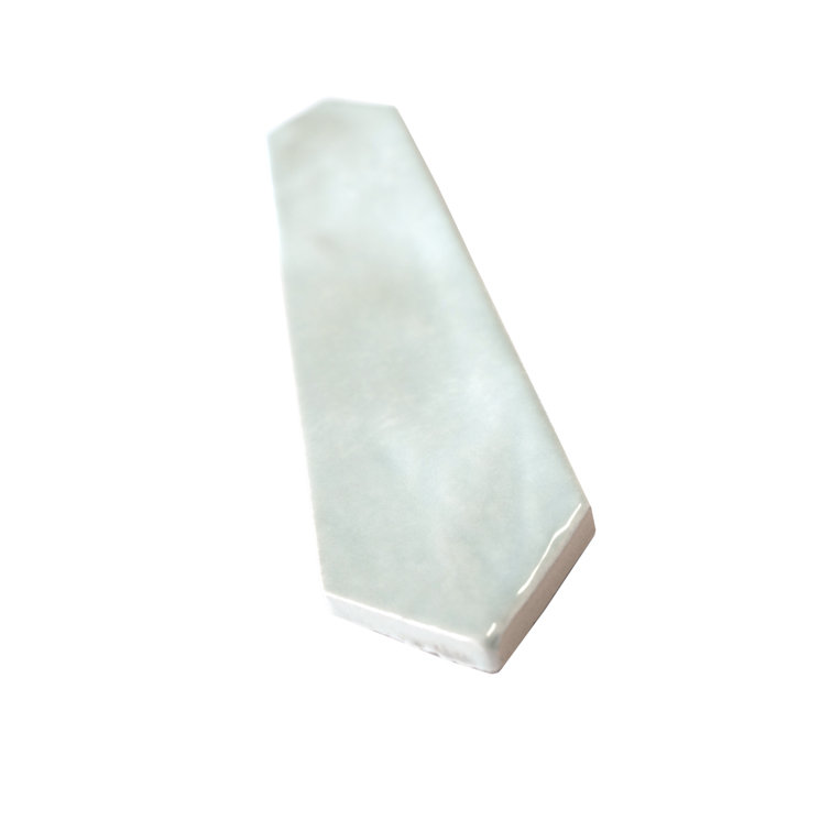 Pistachio Green Glossy Ceramic Picket Wall and Floor Tile