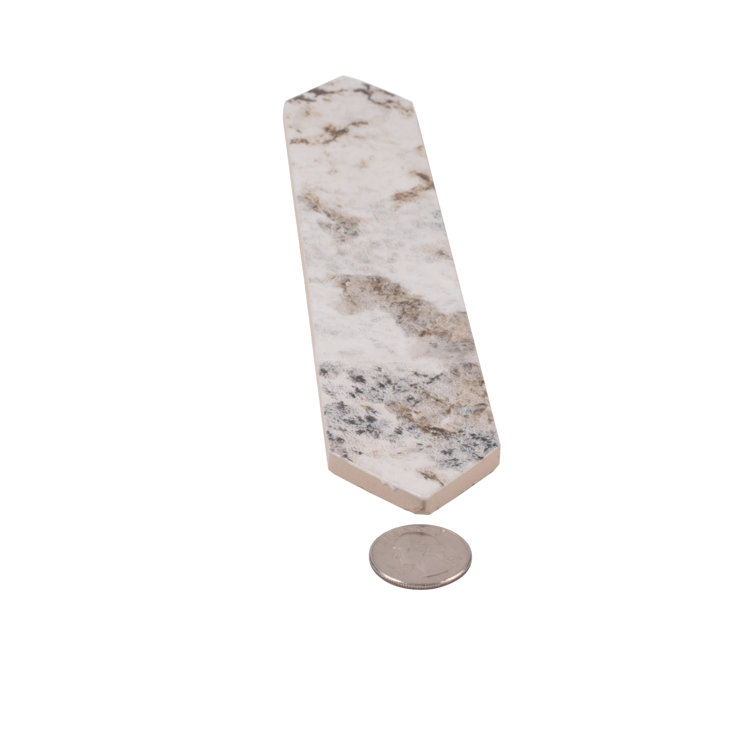 Cotton White Glossy Ceramic Picket Wall and Floor Tile