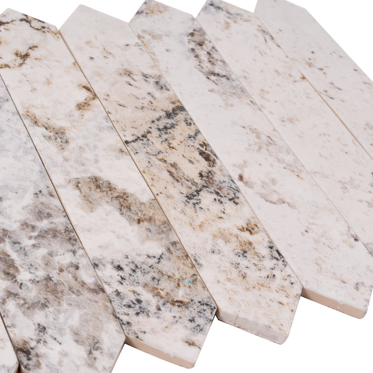 Cotton White Glossy Ceramic Picket Wall and Floor Tile