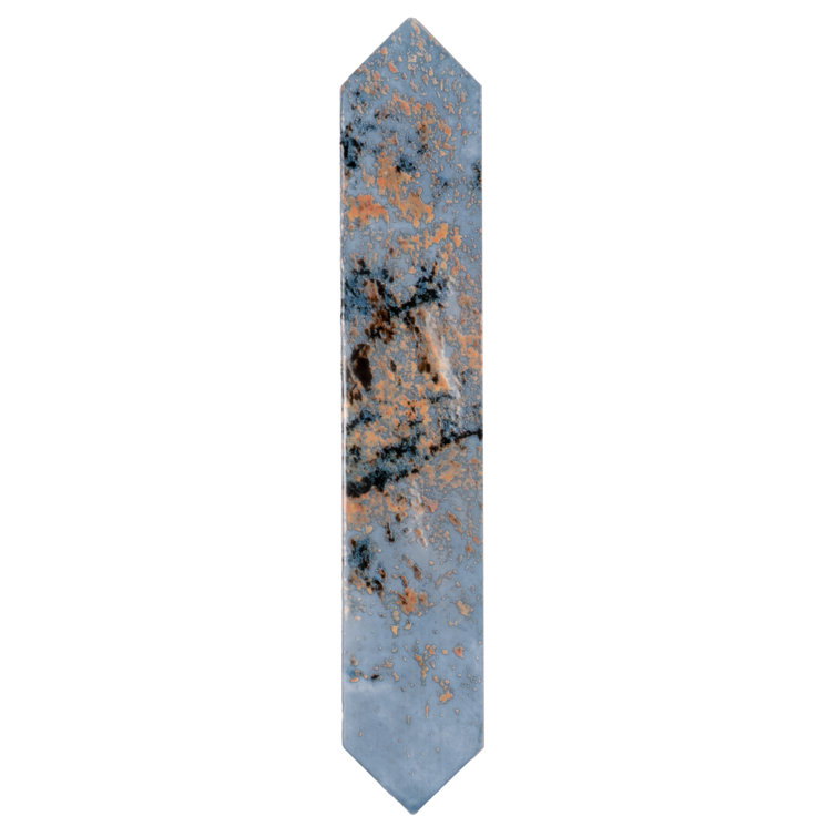Festa Blue Glossy Ceramic Picket Wall and Floor Tile