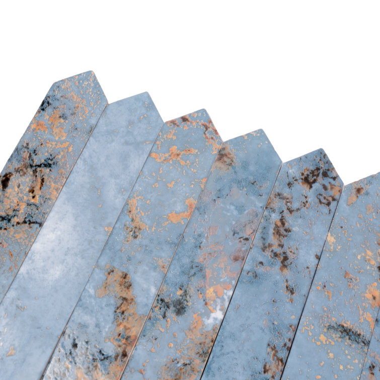 Festa Blue Glossy Ceramic Picket Wall and Floor Tile