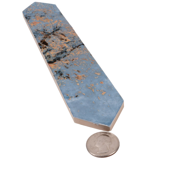 Festa Blue Glossy Ceramic Picket Wall and Floor Tile
