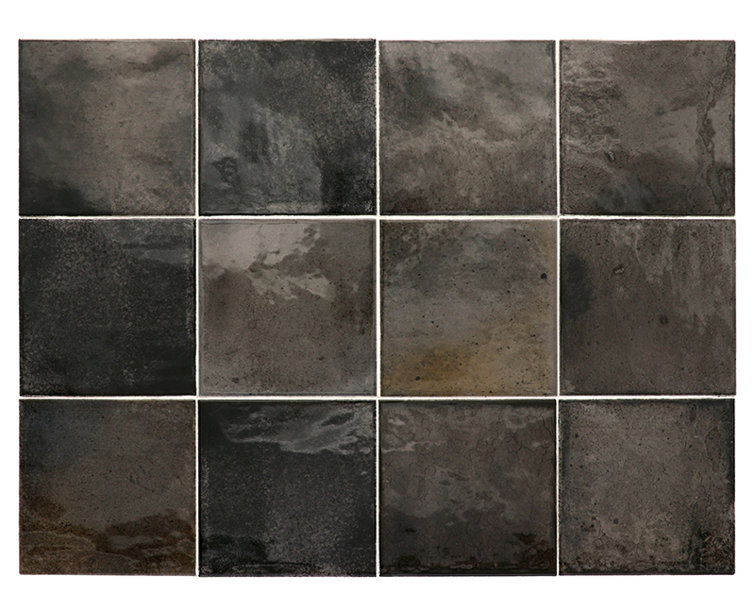 Antiek 4'' x 4'' Glossy Black Ceramic Tile
