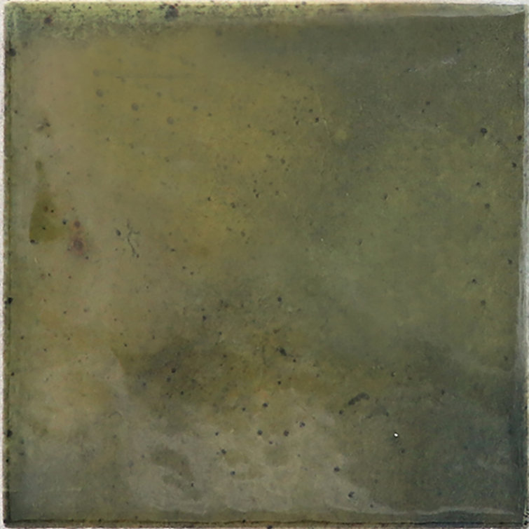 Olive Green Glossy Ceramic 4x4 Square Tile