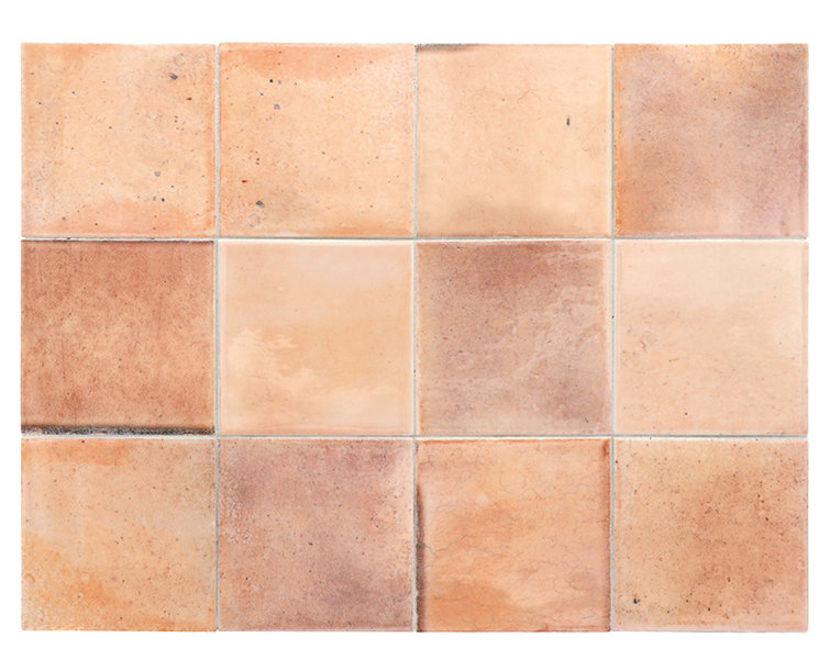 Antiek 4'' Pink Glossy Ceramic Square Tile