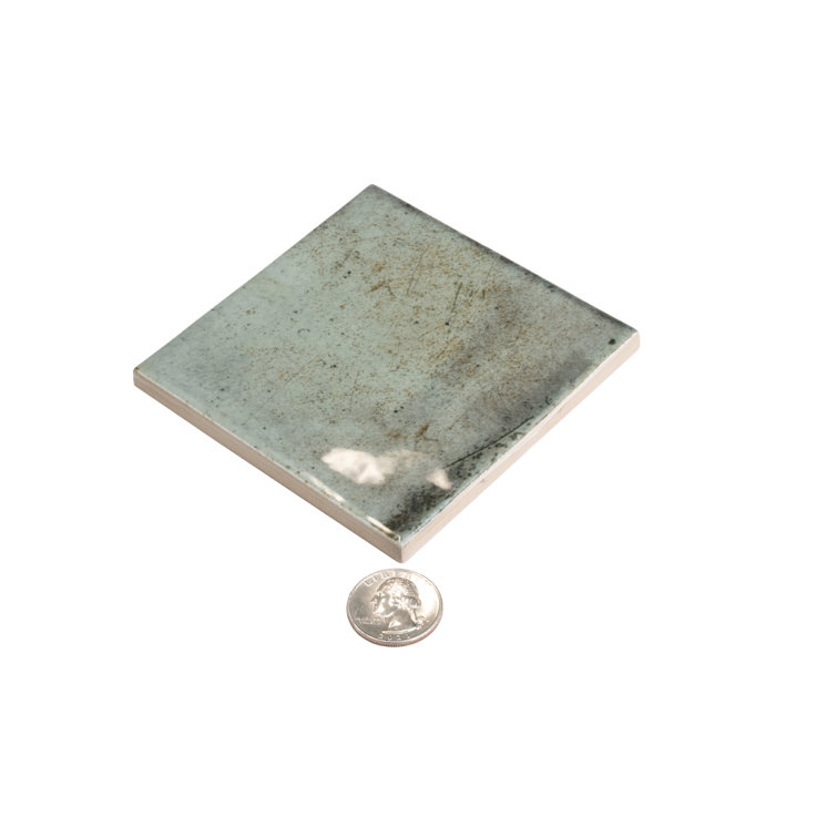 Antiek 4'' x 4'' Glossy Green Ceramic Tile