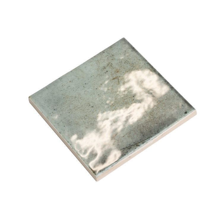Antiek 4'' x 4'' Glossy Green Ceramic Tile