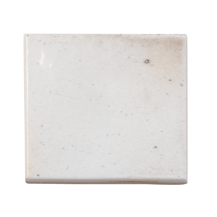 Antiek 3.94'' White Glossy Ceramic Square Tile