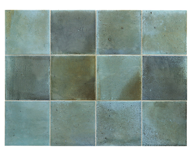 Antiek 4'' x 4'' Glossy Blue Ceramic Square Tile