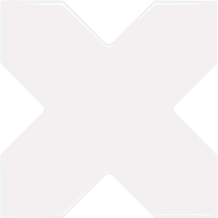 Pearl White Glossy Ceramic Cross-Shaped Accent Tile
