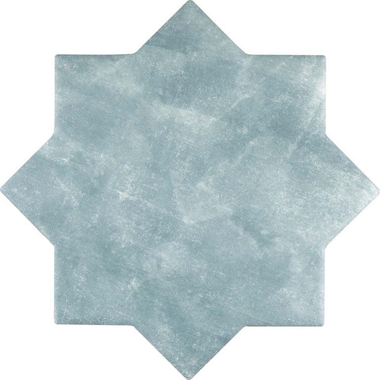 Pistachio Green Star-Shaped Matte Ceramic Tile