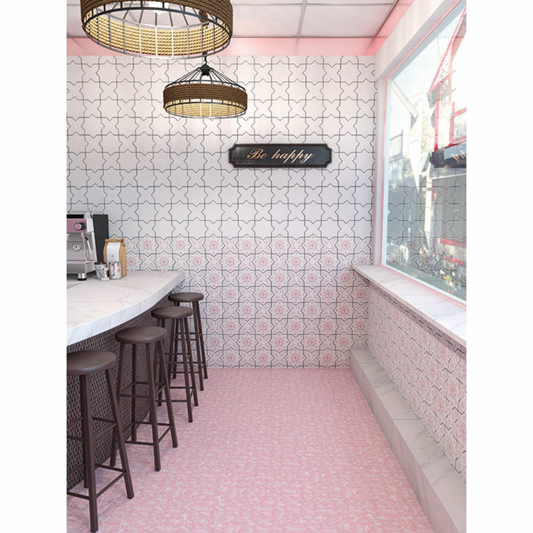 Siena White Star-Shaped Matte Ceramic Accent Tile