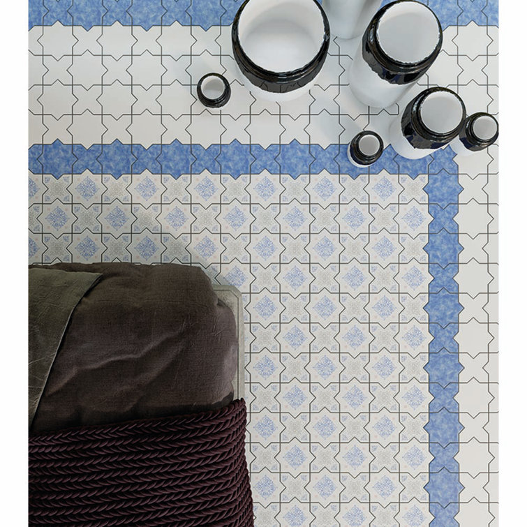 Siena White Star-Shaped Matte Ceramic Accent Tile