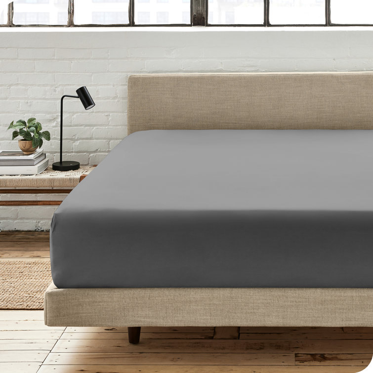 Luxurious King-Sized Gray Organic Cotton Percale Sheet Set