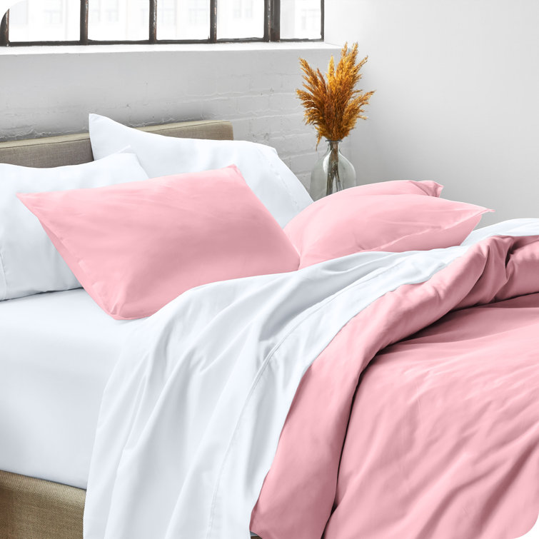 Light Pink Hypoallergenic Cotton Polyester Standard Pillow Shams
