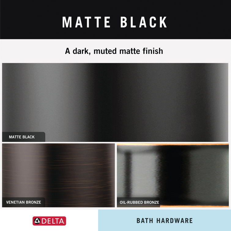 Delta Saylor Matte Black Wall Mounted Pivot Arm Toilet Paper Holder