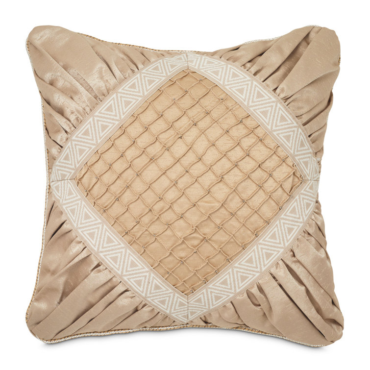 Palermo Ivory King Comforter Set with Jacquard Accents, 10-Piece