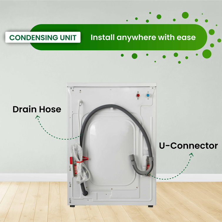 White 1.62cf Ventless All-in-One Washer Dryer with LED Control Panel