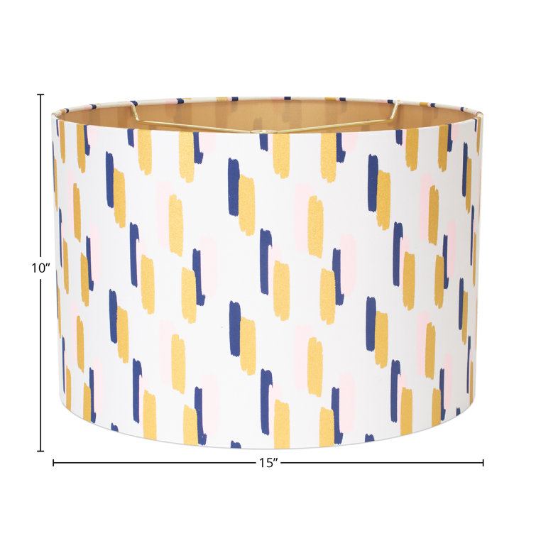 Multicolor Linen Drum Lamp Shade with Rounded Corners