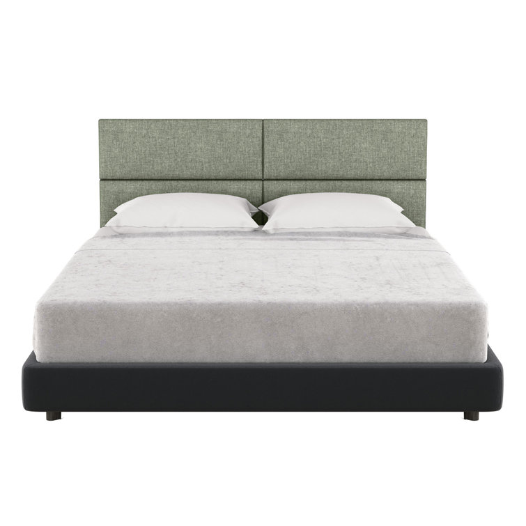 Cypress Green Microvelvet Queen Upholstered Wall Mounted Headboard Panels