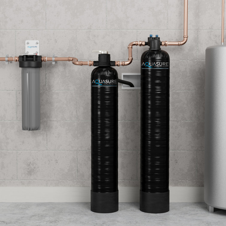 Aquasure Black 10 GPM Salt-Free Water Conditioner System Bundle