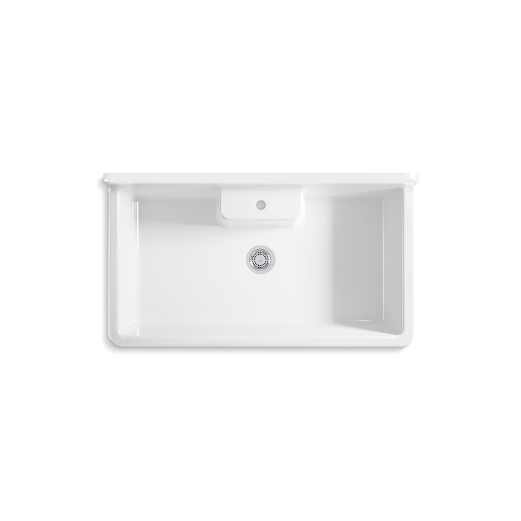 Peach Blow Cast Iron Farmhouse Single Bowl Kitchen Sink