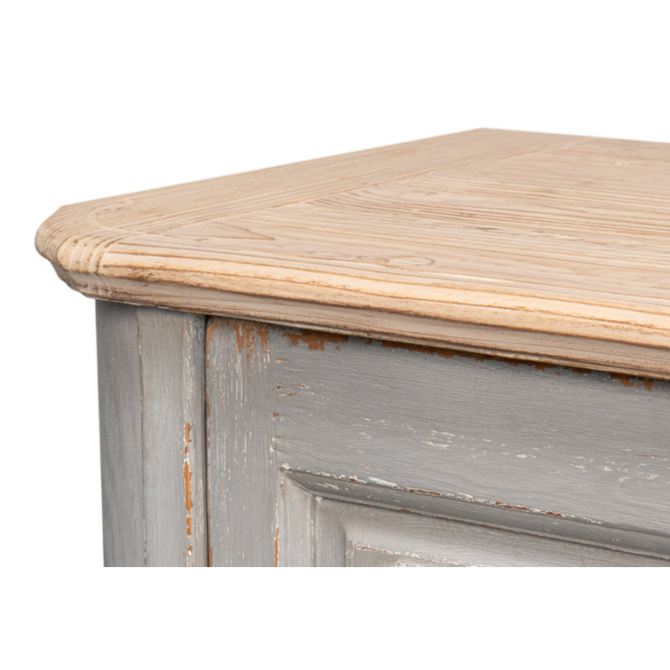 Sarreid Sky Blue 119'' Pine Top Solid Wood Sideboard