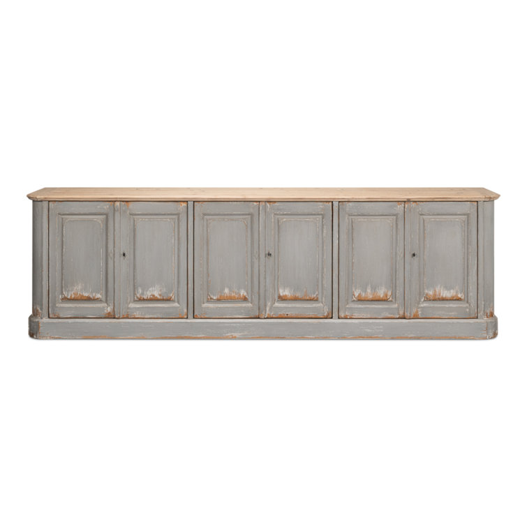 Sarreid Sky Blue 119'' Pine Top Solid Wood Sideboard