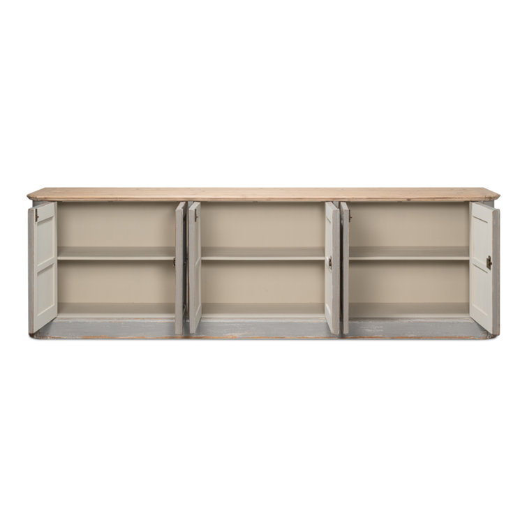 Sarreid Sky Blue 119'' Pine Top Solid Wood Sideboard