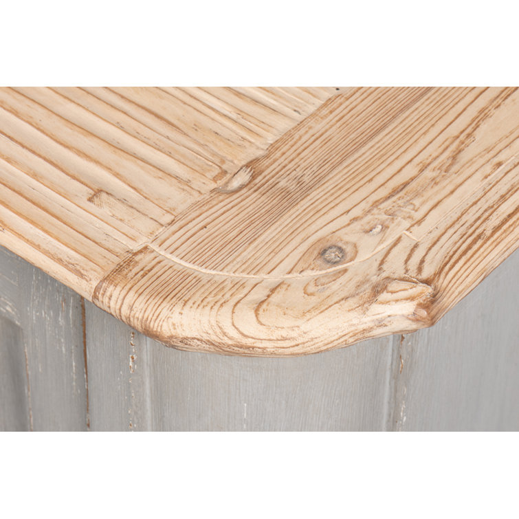 Sarreid Sky Blue 119'' Pine Top Solid Wood Sideboard