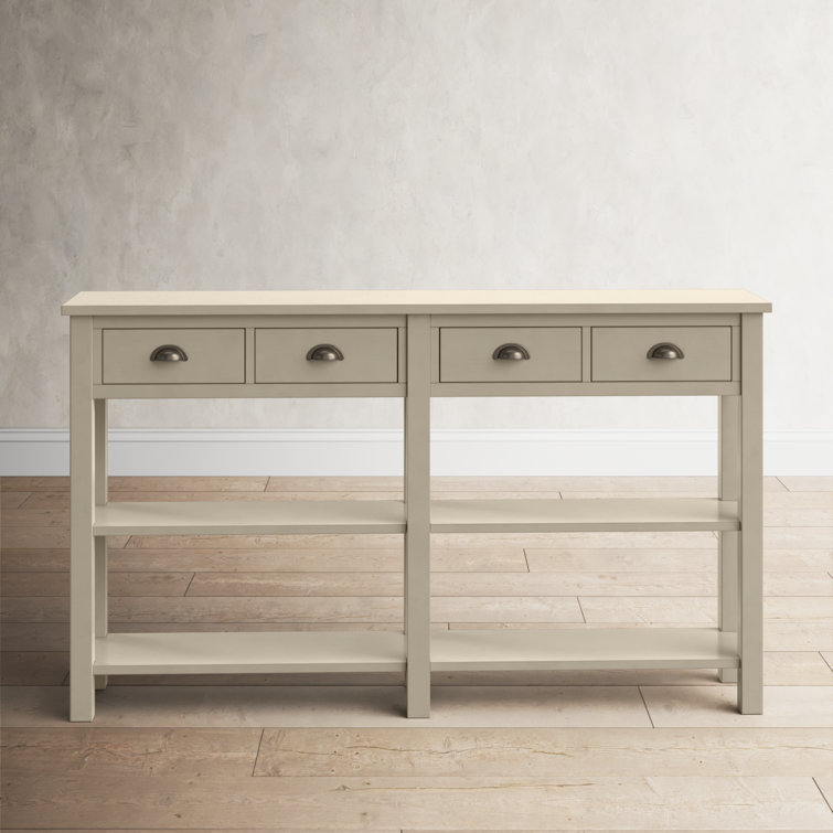 Galileo Cream 60" Wood Console Table with Storage