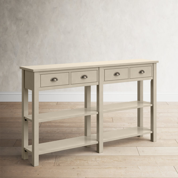 Galileo Cream 60" Wood Console Table with Storage