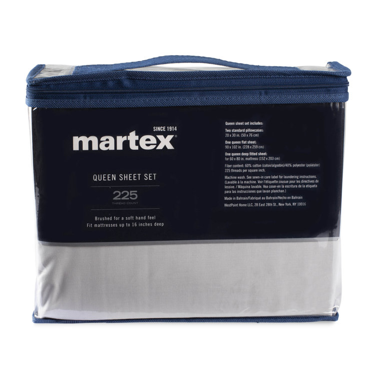 White Queen Cotton Blend Percale Sheet Set