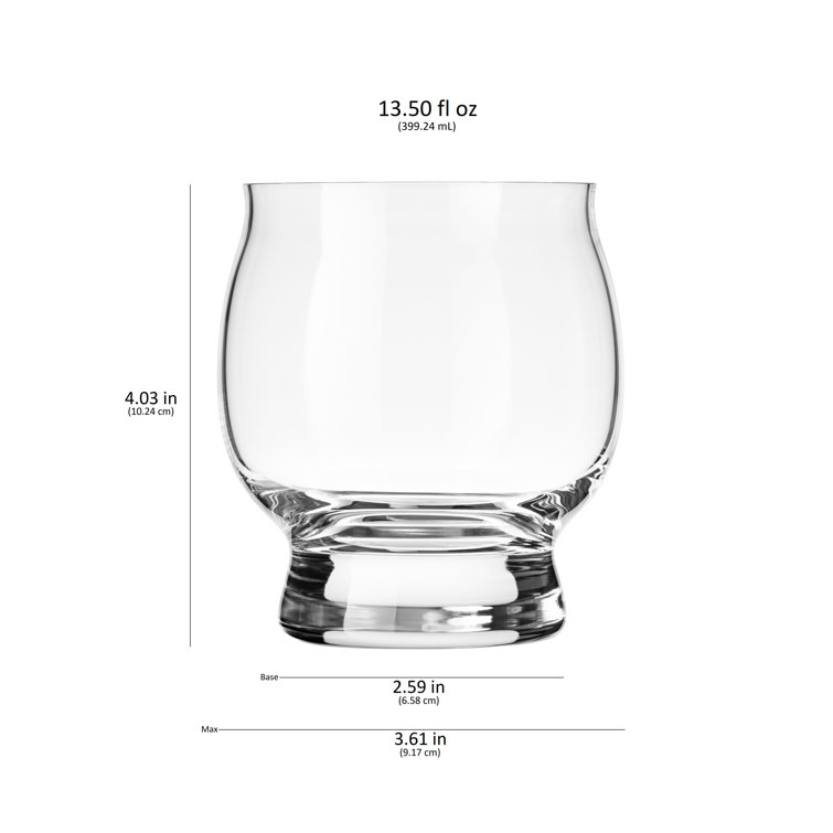 Libbey Signature 13.5 Oz Clear Glass Whiskey Cocktail Set of 4