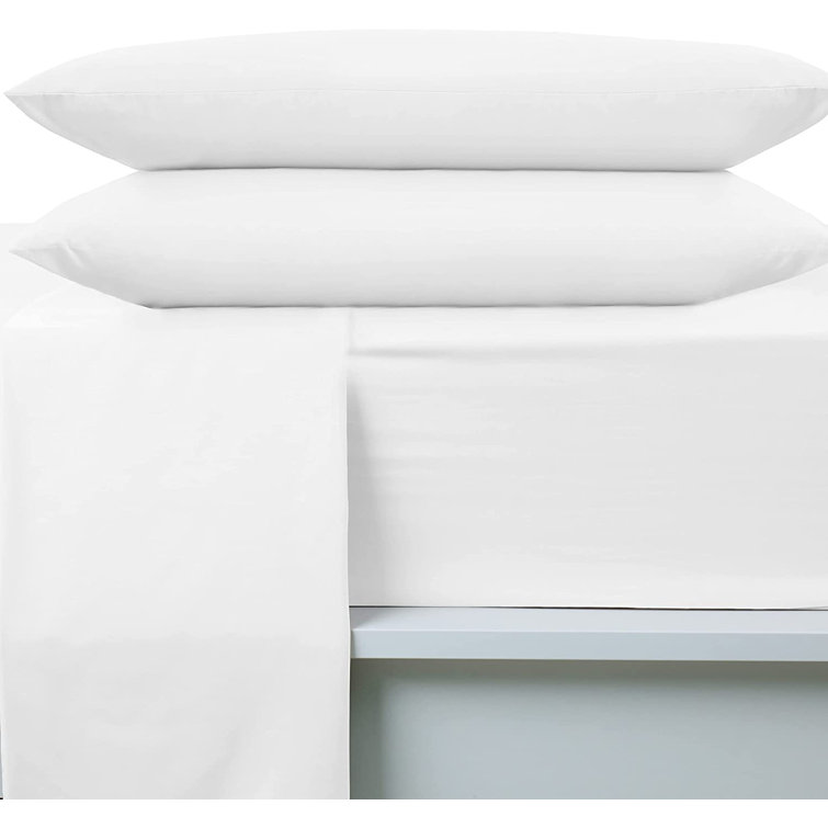 White Queen Cotton Blend Percale Sheet Set