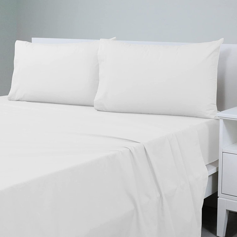 White Queen Cotton Blend Percale Sheet Set